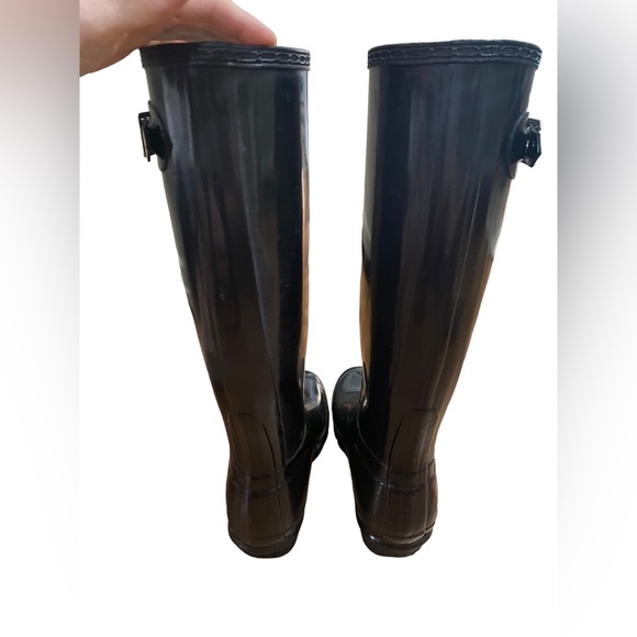 Hunter Tall Rain Boots w/removable knit liner - Black Size 6 - Picture 4 of 12